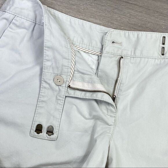 Loft Flat Front Cotton Twill 4” Chino Shorts Stone Beige 6 - Picture 4 of 8